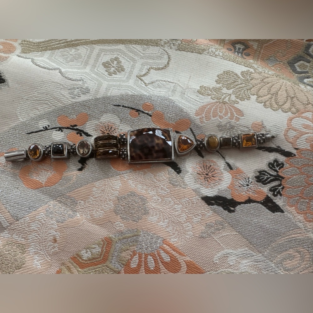 Michael Dawkins Sterling Silver Geometric Bracelet - Picture 2 of 11